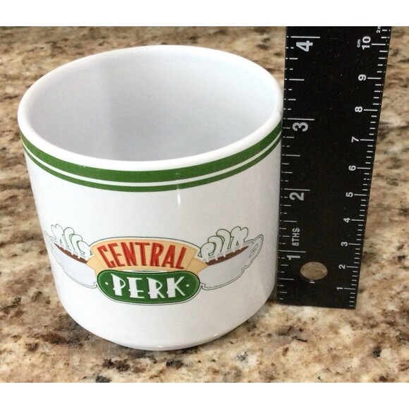 Friends TV Series Central Perk 4 Graphic Ceramic Coffee Mugs with Holder - Picture 9 of 10